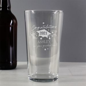 Personalised Graduation Pint Glass