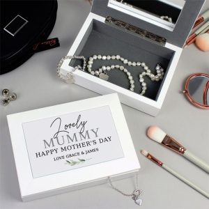 Personalised Botanical Wooden Jewellery Box