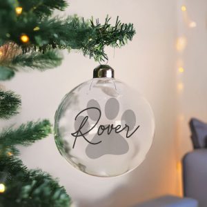 Personalised Pet Glass Christmas Tree Bauble