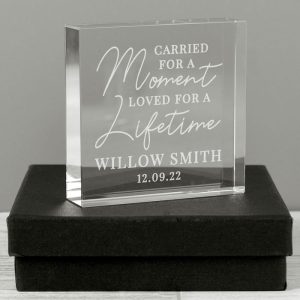 Personalised Carried for a Moment Glass Infant Loss Token