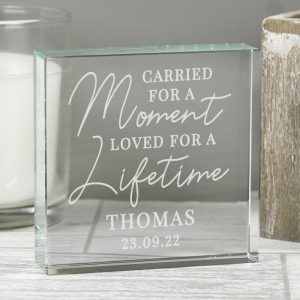 Personalised Carried for a Moment Glass Infant Loss Token