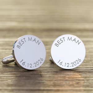 Personalised Engraved Male Wedding Party Cufflinks