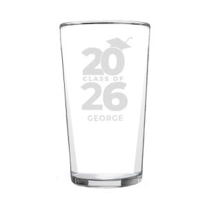 Personalised Class of Graduation Pint Glass