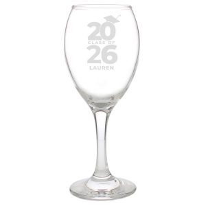 Personalised Class of Graduation Wine Glass