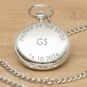 Personalised Engraved Pocket Watch Male Wedding Party Role