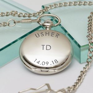 Personalised Engraved Pocket Watch Male Wedding Party Role