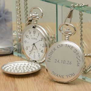 Personalised Engraved Pocket Watch Male Wedding Party Role