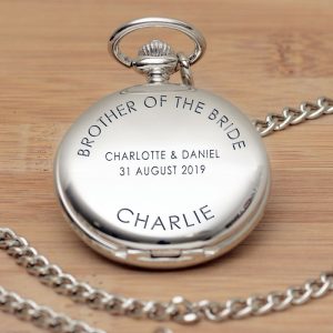 Personalised Engraved Pocket Watch Wedding Party Role