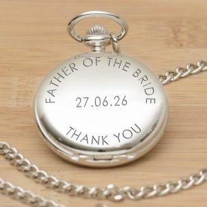 Engraved Thank You Pocket Watch Male Wedding Party Role