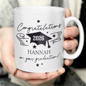 Personalised Ceramic Mortar Board Mug Graduation Gift