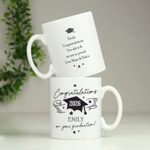 Personalised Ceramic Mortar Board Mug Graduation Gift