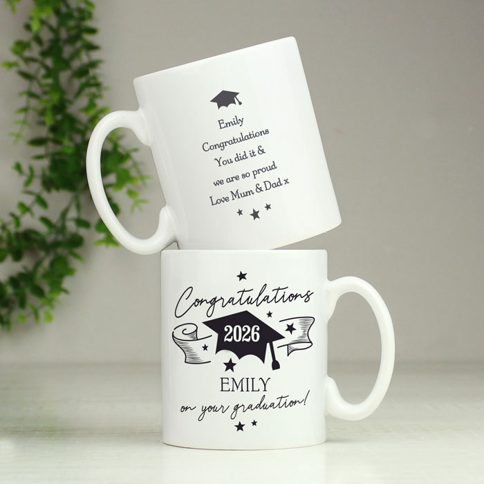 Personalised Ceramic Mortar Board Mug Graduation Gift