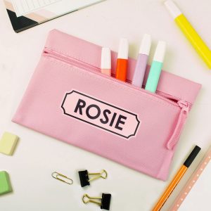 Girl's Personalised Pink Pencil Case Back to School Gift