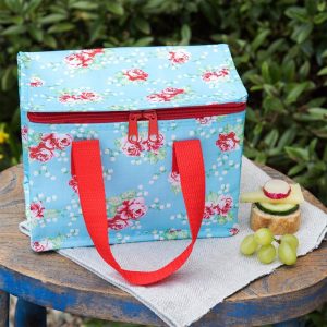 Girl's Personalised Roses Insulated Recycled Lunch Bag