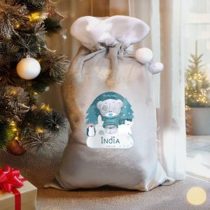 Personalised Winter Explorer Tatty Teddy Silver Xmas Sack