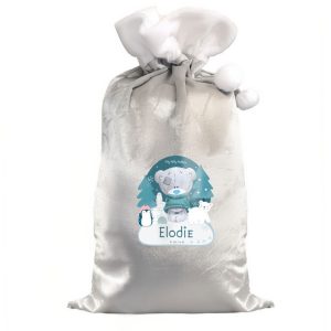 Personalised Winter Explorer Tatty Teddy Silver Xmas Sack