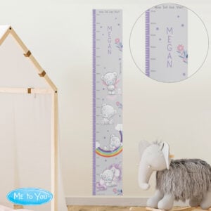 Girl's Personalised Tiny Tatty Teddy Unicorn Height Chart
