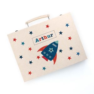 Personalised Kids Space Rocket Colouring & Art Set