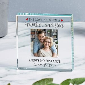 The Love Between Glass Photo Upload Token Mother's Day Gift