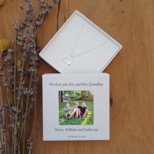 Personalised Photo Upload Sterling Silver Heart Pendant