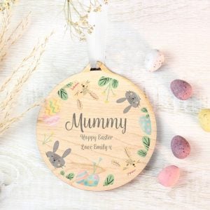 Personalised Easter Themed Wooden Decoration