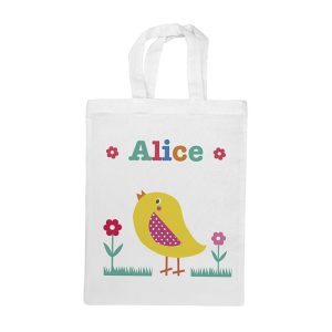 Personalised Kid's Chick Easter Egg Hunt Bag