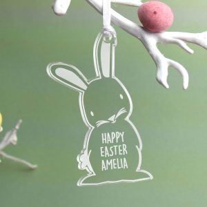 Kid's Personalised Acrylic Easter Bunny Decoration