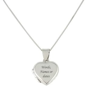 Personalised Silver Heart Locket Communion Confirmation
