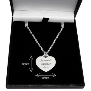 Personalised Photo Engraved Stainless Steel Heart Necklace