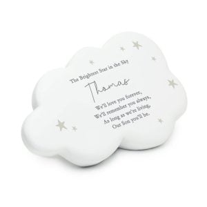 Personalised Stars Resin Memorial Cloud Grave Ornament