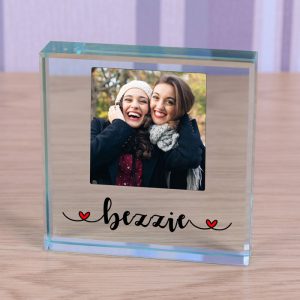 Bezzie Gift Glass Photo Upload Keepsake Token