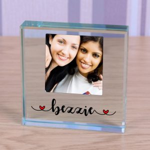 Bezzie Gift Glass Photo Upload Keepsake Token