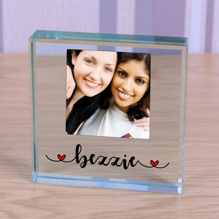 Bezzie Gift Glass Photo Upload Keepsake Token