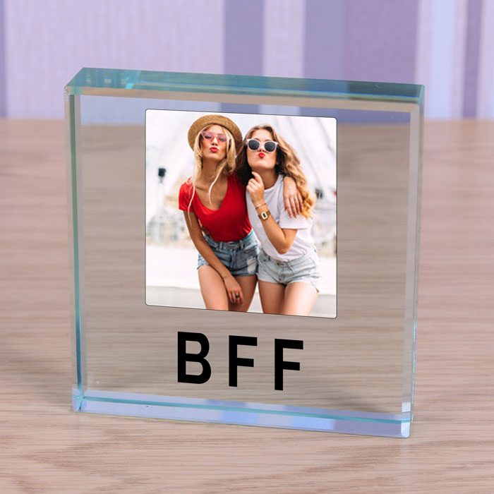 BFF Gift - Best Friends Forever Glass Photo Token
