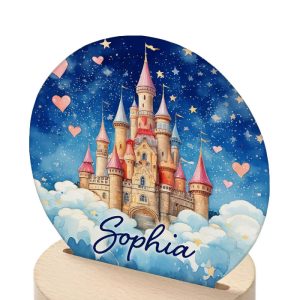 Personalised Girl's Magical Castle LED Night Light