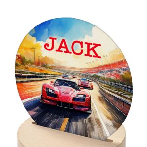 Personalised Kid's Racing Cars LED Night Light