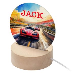 Personalised Kid's Racing Cars LED Night Light