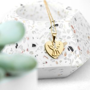 Personalised Gold Plated Guardian Angel Necklace