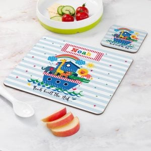 Personalised Child's Noah's Ark Placemat & Coaster Set