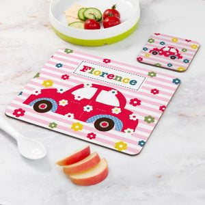 Personalised Girl's Placemat & Coaster Set Set - 9 Designs