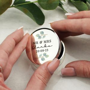 Personalised Botanical Wedding Ring Box