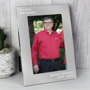 Personalised Engraved With Any Text 7 x 5 Silver Photo Frame