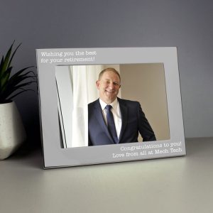 Personalised Engraved 5 x 7 Landscape Silver Photo Frame