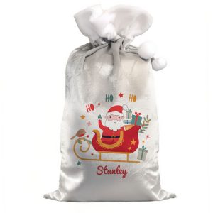 Kid's Personalised Santa Sleigh Christmas Sack