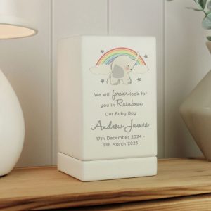 Personalised Child's Memorial Small Wooden Baby Ashes Urn
