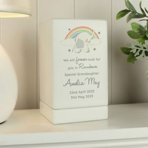 Personalised Child's Memorial Small Wooden Baby Ashes Urn