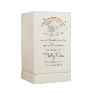 Personalised Child's Memorial Small Wooden Baby Ashes Urn
