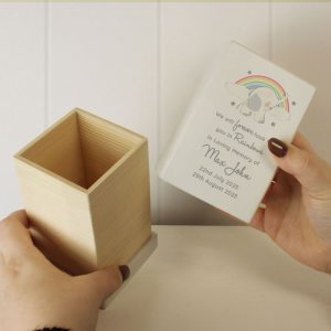 Personalised Child's Memorial Small Wooden Baby Ashes Urn