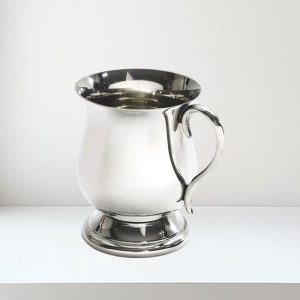 Personalised Engraved Georgian Pewter Baby Christening Mug