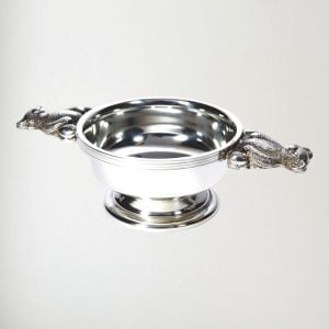 Personalised Engraved Teddy Handle Pewter Quaich